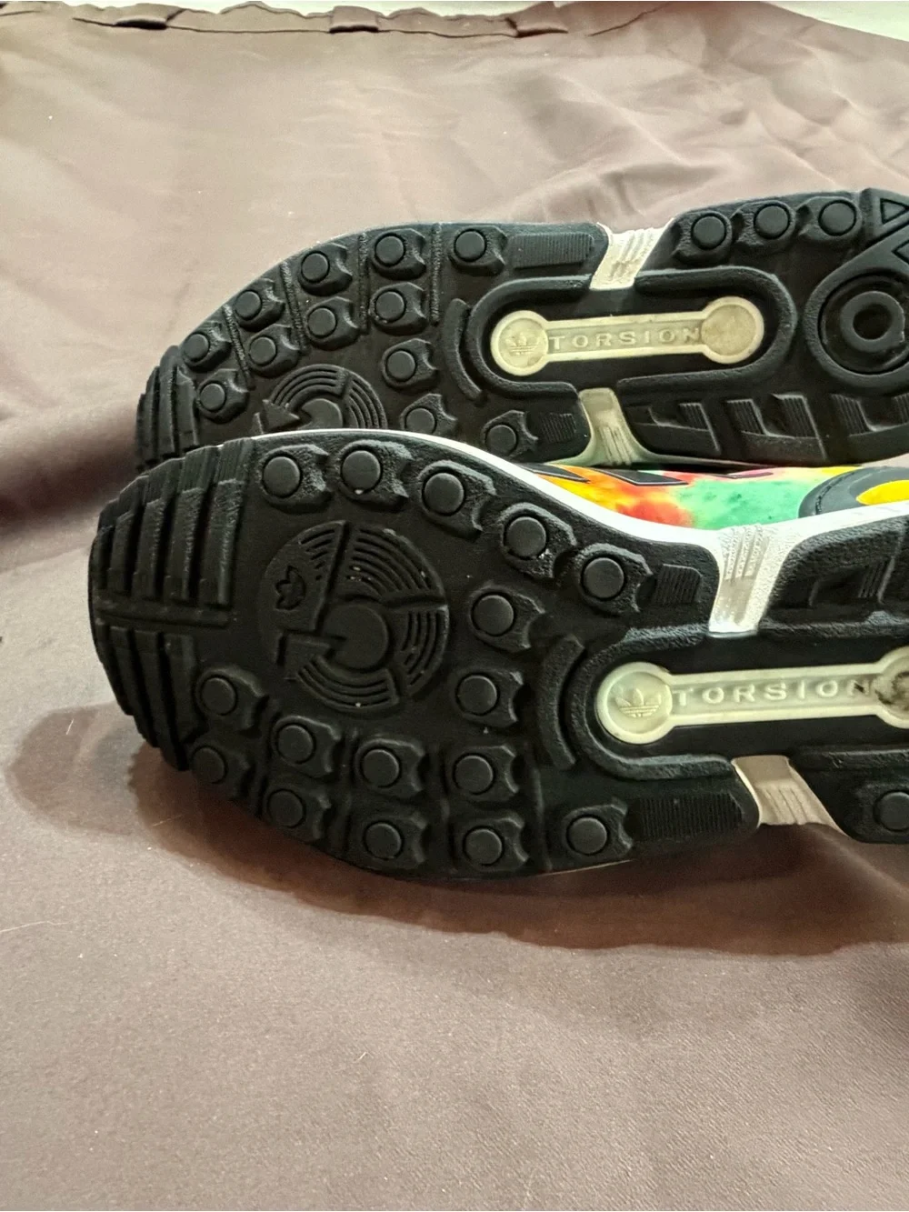 adidas Kids Tie-Dye Multicolor Sneakers with Black Heel